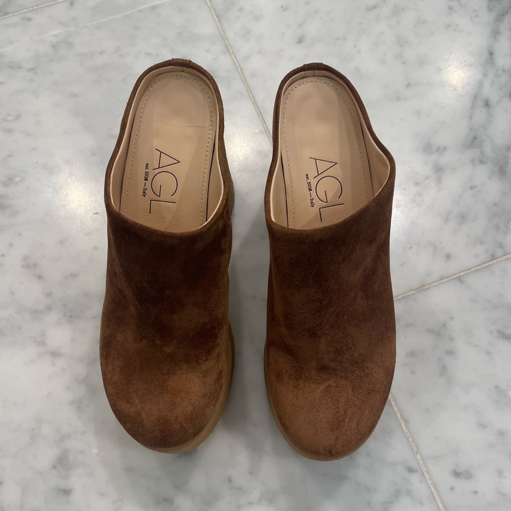 AGL Sista Platform Clog Mule sz 38 NIB
